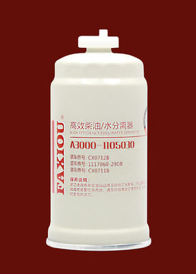 Separador de água A3000-1105030 do combustível do motor diesel